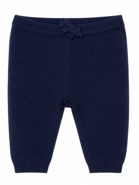 GAP Navy Knit Baby Pants with Bow Waist
